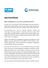 Thumbnail for: 0417 Joint news release BASF and Mingyang join forces for sustainable innovation FINAL